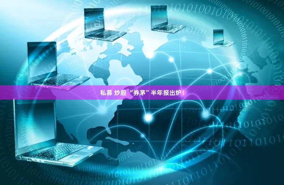 私募 炒股 “券茅”半年报出炉！